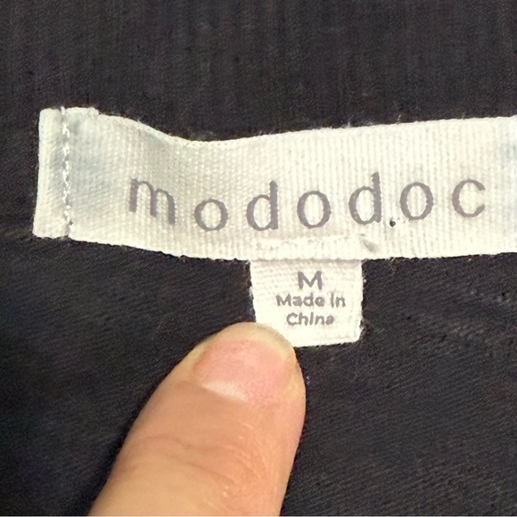 Mododoc Elegant Black Women's Blouse 100% Cotton - Picture 3 of 7
